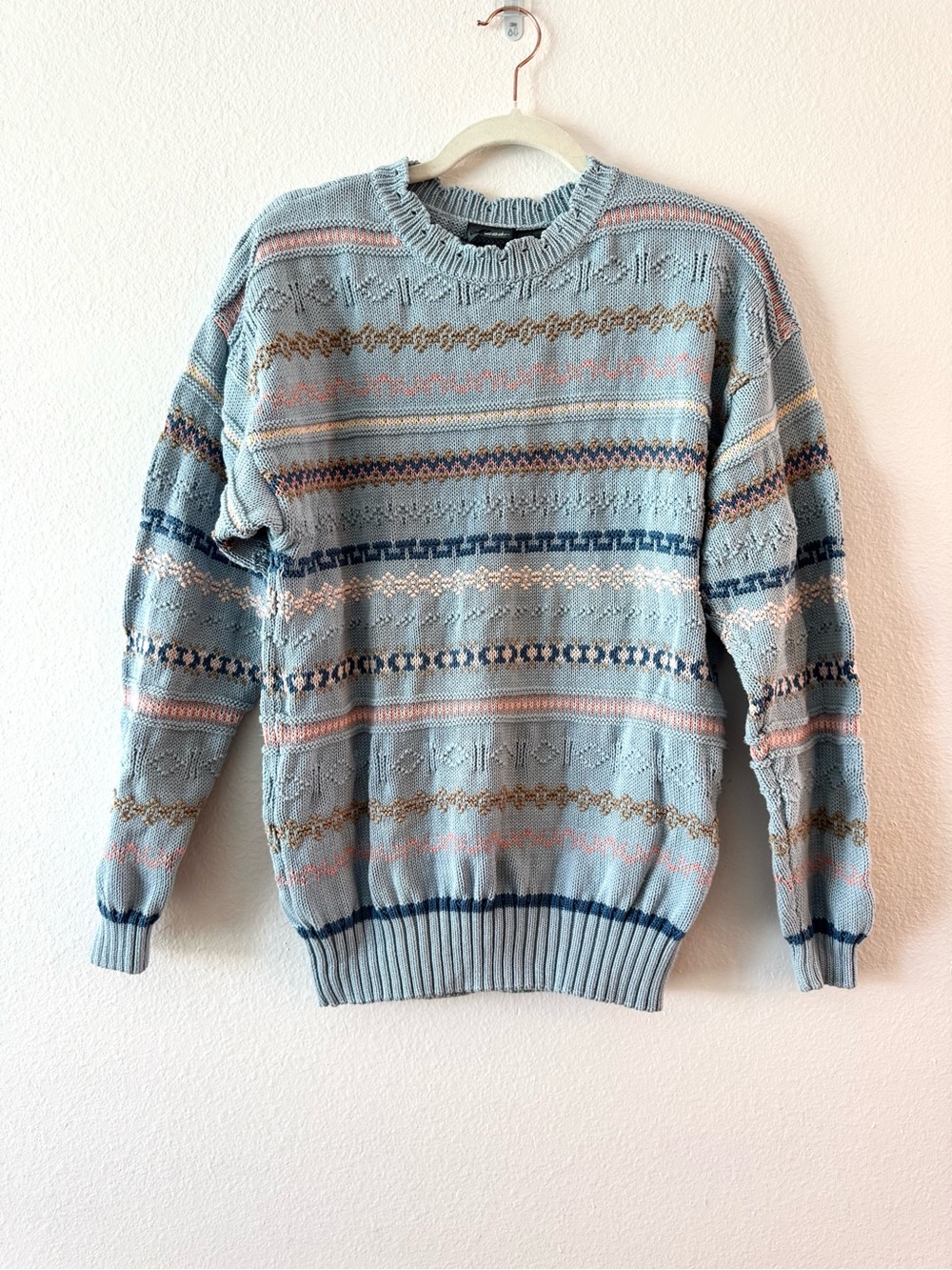 VTG 90s Lizwear Liz Claiborne 100% Cotton Oversized Knit Sweater Made in USA - S